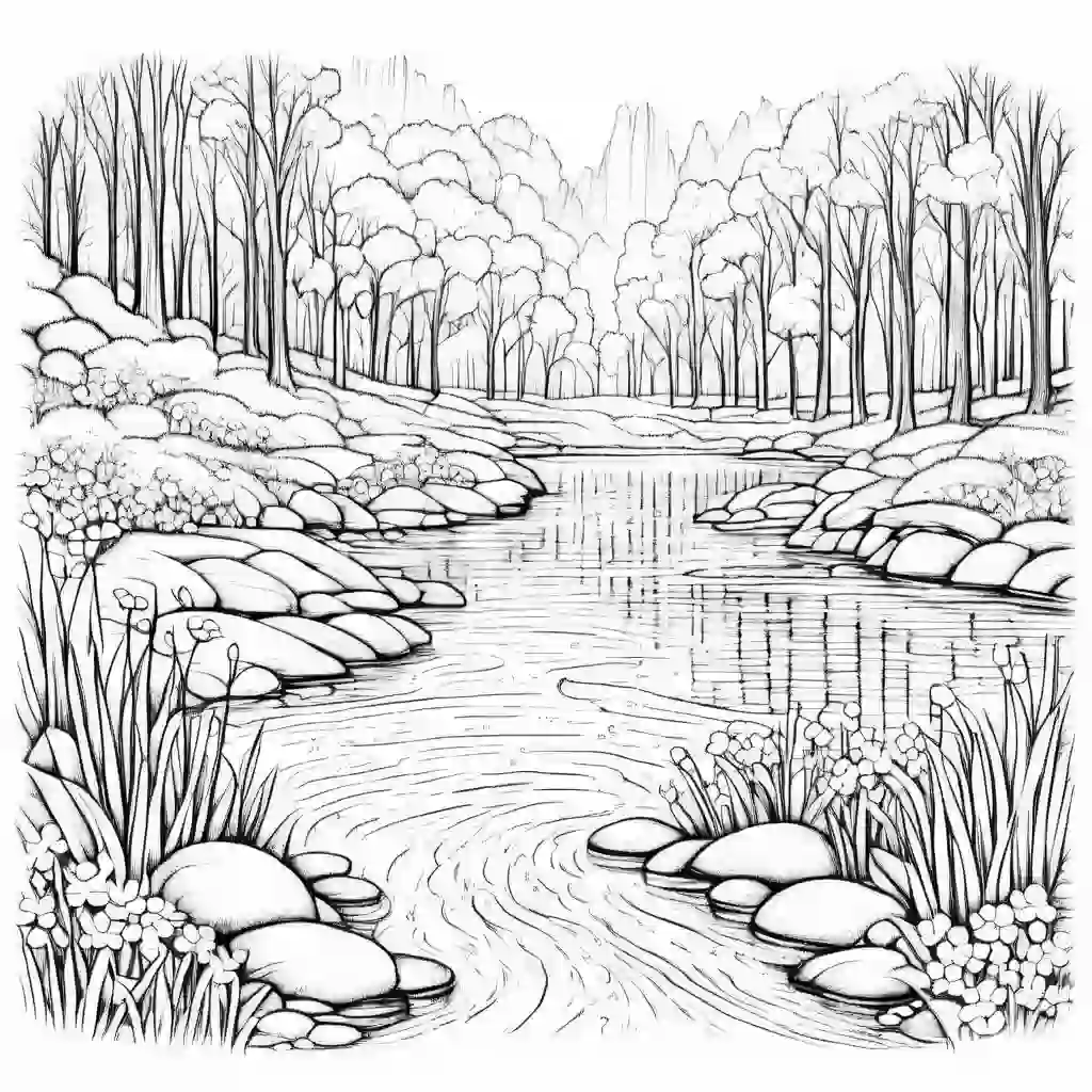 Rainy Spring Day coloring pages